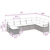 vidaXL Sofa Set with Cushion with Storage Grey Poly Rattan
