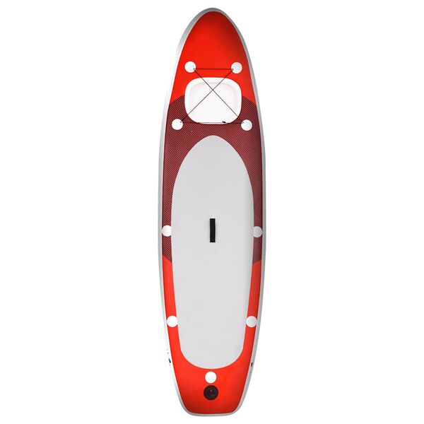 vidaXL Inflatable Stand Up Paddle Board Set Red 141.7x31.9x3.9"