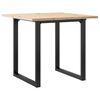 vidaXL Dining Table O-Frame 31.5"x31.5"x29.7" Solid Wood Pine and Steel