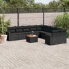 vidaXL Garden Sofa Set Black