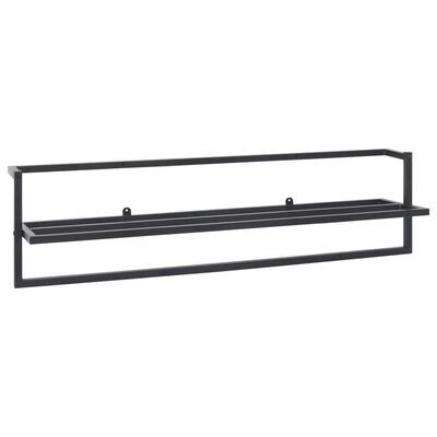 vidaXL Towel Rack Black 37.4"x9.8"x8.7" Iron