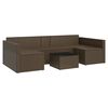 vidaXL Garden Lounge Set Brown, Cream White