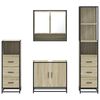 vidaXL Bathroom Furniture Set Sonoma oak Engineered wood, metal