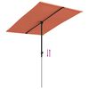 vidaXL Garden Parasol Terracotta Polyester, Aluminum Medium