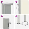 vidaXL Side Awning Cream and gray