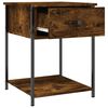 vidaXL Bedside Table Set of 2 Smoked oak Engineered wood, iron