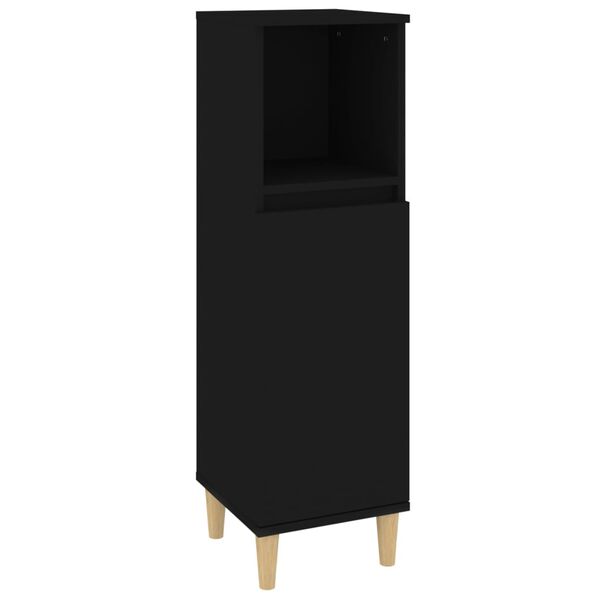 vidaXL Bathroom Cabinet Black Engineered wood Bathroom Cabinet