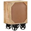 vidaXL Bedside Cabinet Natural and Black Solid Mango Wood Bedside Cabinet