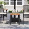vidaXL Garden Table Black and Brown