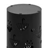 vidaXL Umbrella Stand Black Powder-coated steel Medium Decorative Inlays