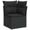 vidaXL Garden Sofa Set Black