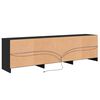 vidaXL TV Units Wall-mounted 2 pcs Black Oak 70.87 x 13.39 x 19.69 in