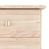 vidaXL Highboard Natural Solid Pine Wood, Glass Large Cabinet