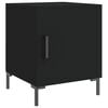 vidaXL Bedside Cabinet Black Engineered wood, iron 15.7 x 15.7 x 19.7 in
