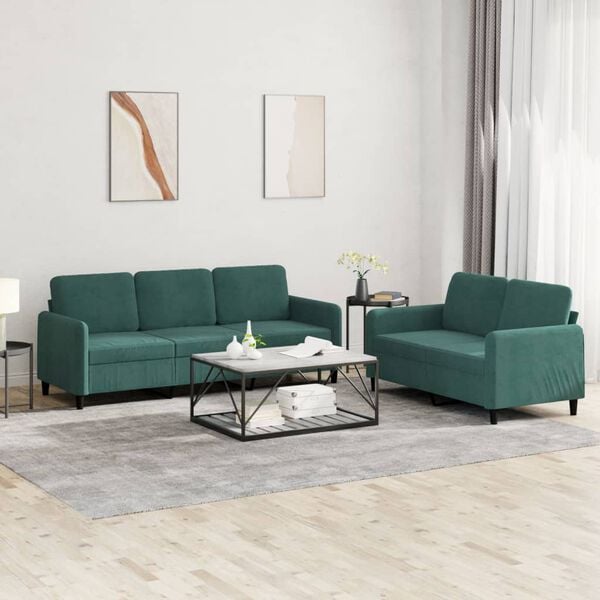 vidaXL Sofa Set Dark green