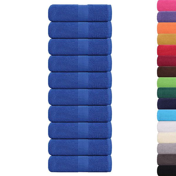 vidaXL Soap Towel Set of 10 Blue 100% Cotton 11.8 x 11.8 in Soap Towel
