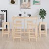 vidaXL Bar Set Natural Pine Solid Pine Wood Large Seats Many Bar Set