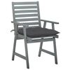 vidaXL Patio Dining Chairs with Cushions 3 pcs Solid Acacia Wood (312416+314897)