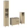 vidaXL Bathroom Furniture Set Sonoma oak Engineered wood, iron Medium