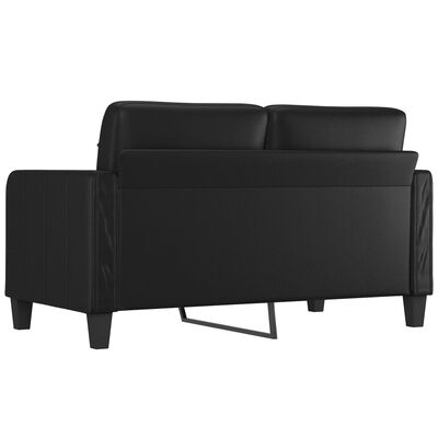 vidaXL 2-Seater Sofa Black 55.1" Faux Leather