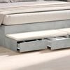 vidaXL Bed Drawers with Drawer Concrete Grey 78.74 x 14.37 x 6.50 in