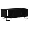 vidaXL Coffee Table Black Engineered wood, Metal Moderate Storage