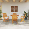 vidaXL Garden Dining Set Folding 5 pcs Brown solid acacia wood
