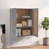 vidaXL Wall Cabinet Grey Sonoma Engineered wood Medium Wall Cabinet