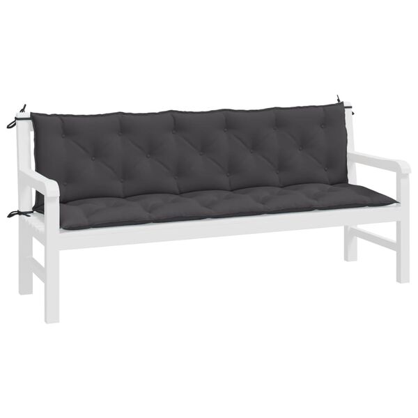 vidaXL Garden Bench Cushion Set of 2 Anthracite