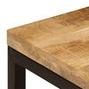 vidaXL Coffee Table Natural Mango Wood Finish Solid Mango Wood and Steel
