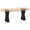 vidaXL Coffee Table Leg Set of 2 Black Powder-coated Steel