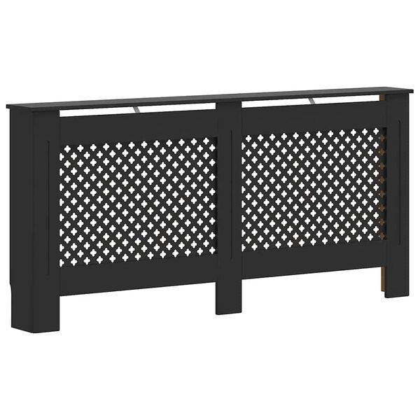 vidaXL Radiator Cover Black 67.7"x7.5"x32.1" MDF