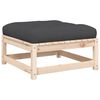 vidaXL Patio Footstool Anthracite Solid pine wood 10.9 in Modular