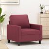 vidaXL Sofa Chair Wine Red Polyester, Metal, Foam Standard Sofa Chair