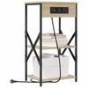 vidaXL Bedside Cabinet with Shelf Sonoma Oak 16.14 x 12.20 x 29.92 in