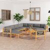 vidaXL Garden Lounge Set Natural wood, Grey
