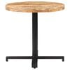 vidaXL Bistro Table Brown, Black Rough Mango Wood, Iron Medium Durable
