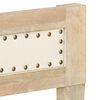 vidaXL Bed Frame Natural wood Solid mango wood, cotton Full Hardwood