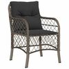 vidaXL Garden Dining Set with Cushion 7 pcs Grey Poly Rattan