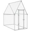 vidaXL Chicken Cage Silver Galvanized steel 78.7 x 39.4 x 74.8 in
