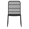 vidaXL Dining Set Black Powder-Coated Steel, PE Rattan, Glass 5 Piece Set