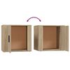 vidaXL Bedside Cabinet Set of 2 Sonoma oak Engineered wood