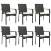 vidaXL Garden Dining Set Black, Cream White