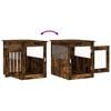 vidaXL Dog Crate Furniture Smoked Oak Engineered Wood, Steel Medium