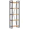 vidaXL Bookcase Natural wood and black