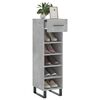 vidaXL Shoe Cabinet Concrete grey Engineered wood, iron Medium