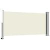 vidaXL Side Awning Cream Polyester, Powder-Coated Iron 47.2 x 118.1 in
