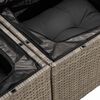 vidaXL Garden Sofa Grey PE Rattan, Powder-Coated Steel, Polyester 2-Seater