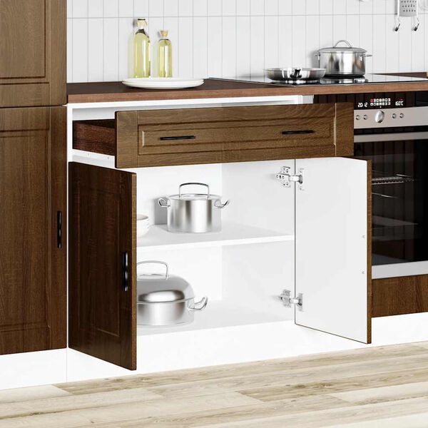 vidaXL Kitchen Base Cabinet Brown oak Engineered wood Kitchen Base Cabinet
