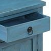vidaXL Bedside Table Blue Solid Mango Wood Bedside Table Rectangular